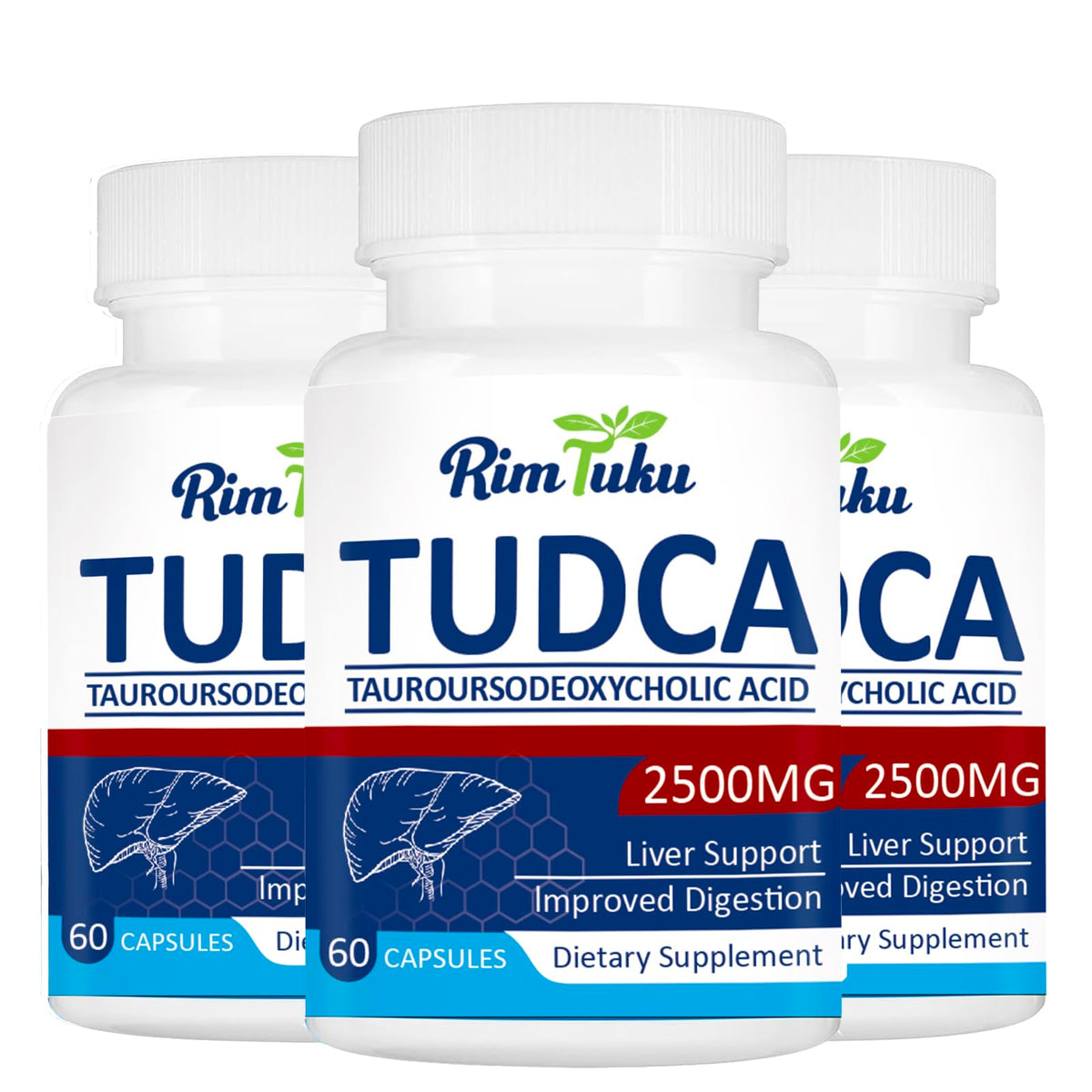 Flacon de RimTuku TUDCA 2500mg avec 180 capsules