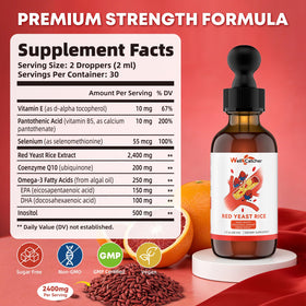 Flacon de riz rouge Wellcatcher 2400mg avec CoQ10, packaging