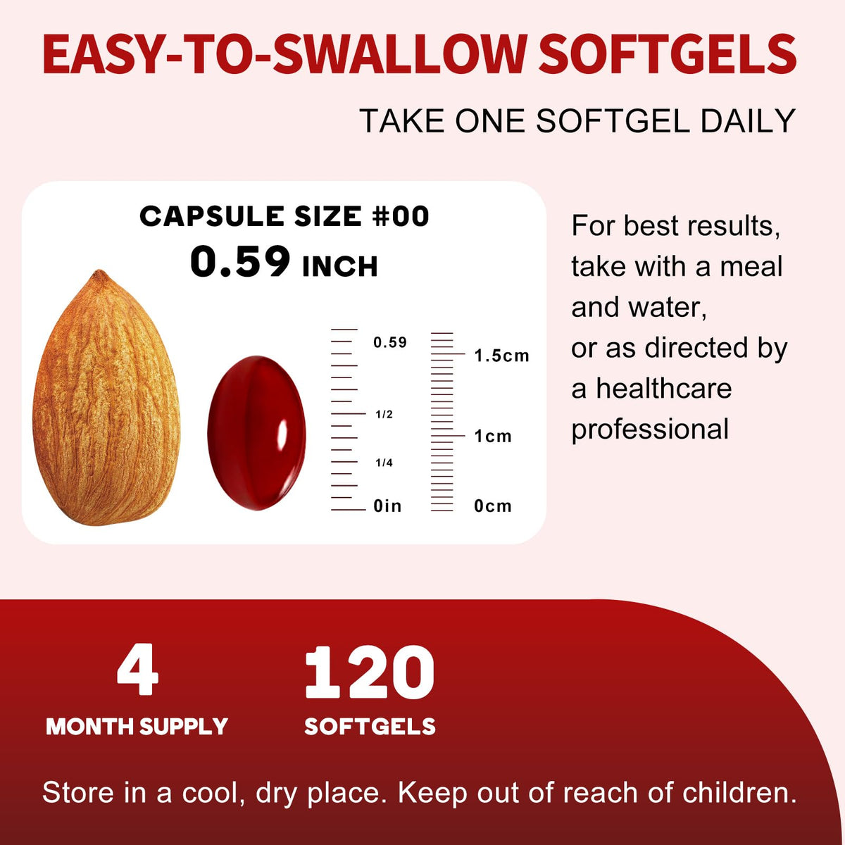 Flacon de Rshoiw Astaxanthin sur une table en bois