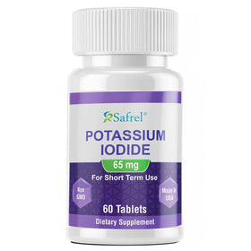 Flacon de Safrel Potassium Iodide 60 comprimés côté