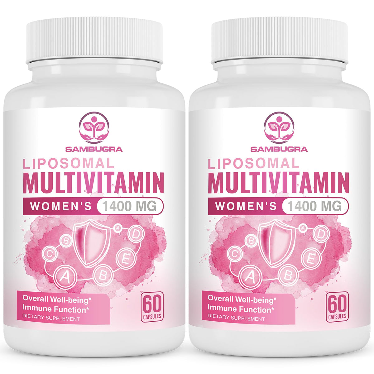 Flacon de Sambugra multivitamines liposomales femmes 1400MG