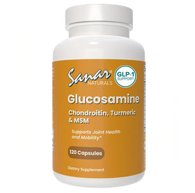 Flacon de Sanar Naturals Glucosamine Chondroitin MSM Turmeric 120 capsules