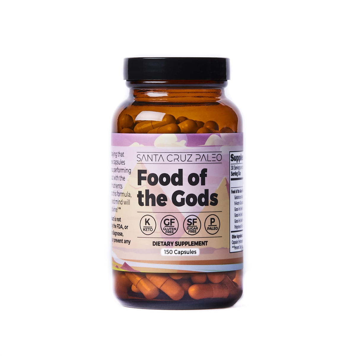 Flacon de Santa Cruz Paleo complément alimentaire de bœuf 150 capsules vue avant
