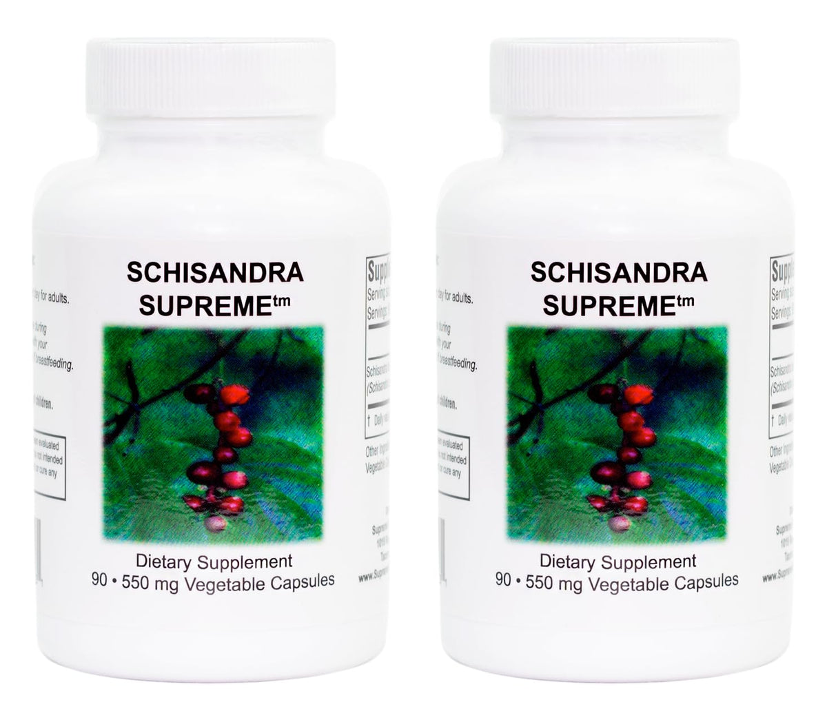 Flacon de Schisandra Fruit 90 capsules végétariennes vue de face