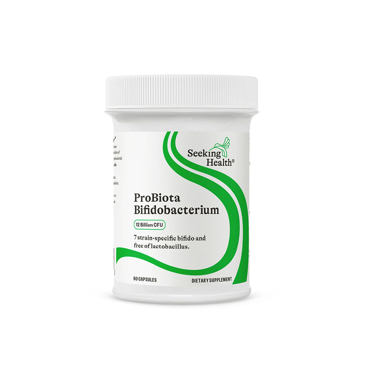 Flacon de Seeking Health ProBiota Bifidobacterium 60 capsules vue de face