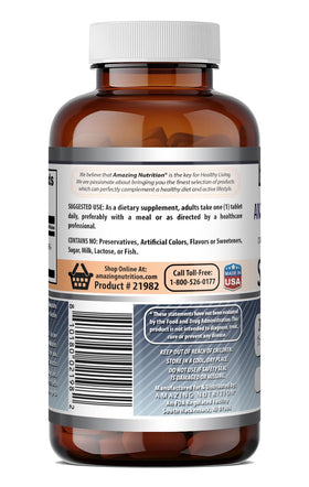 Flacon de sélénium Amazing Nutrition avec une prise de comprimé