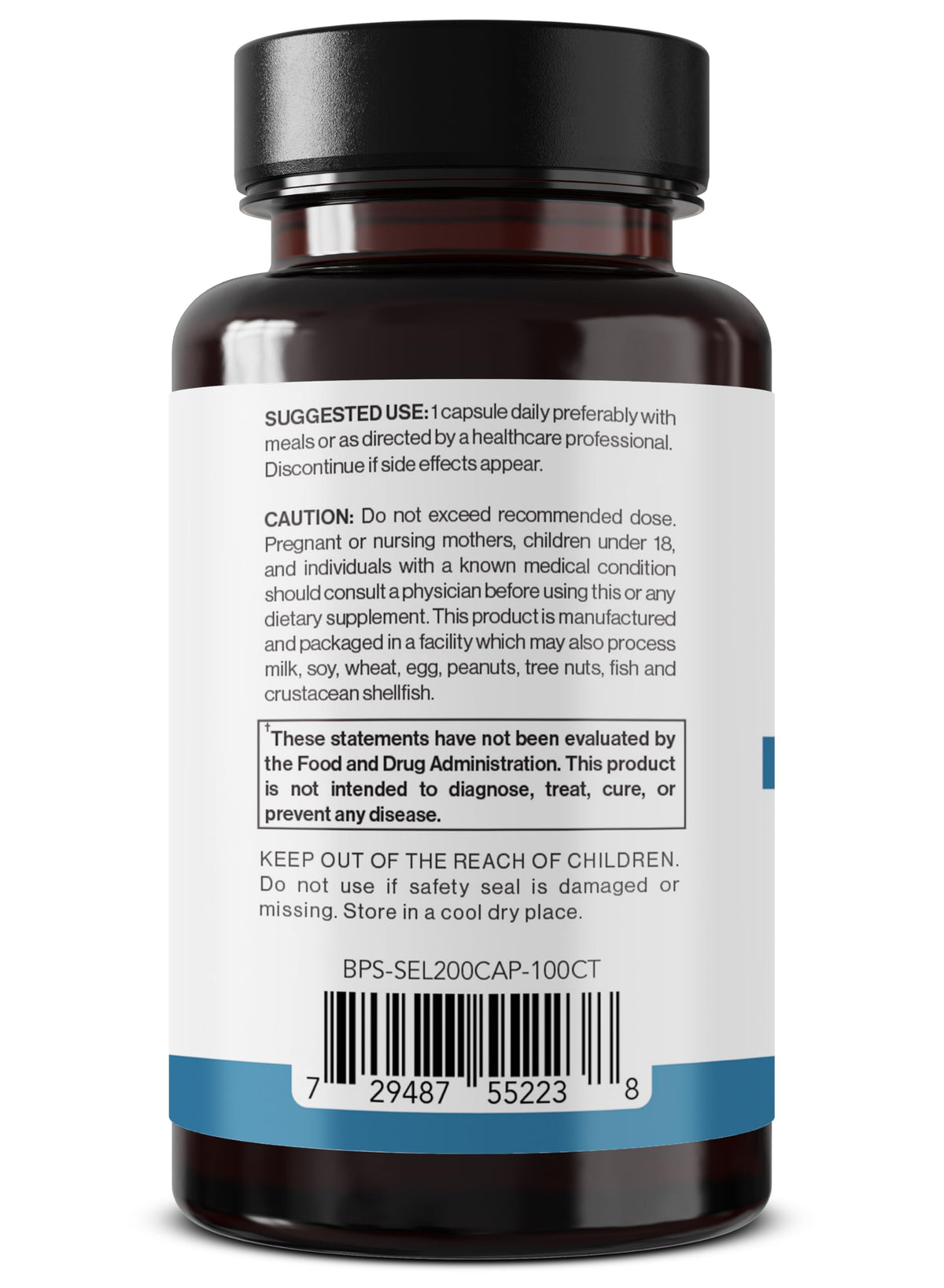 Flacon de sélénium BETTER PLACE ORGANICS avec capsules à côté