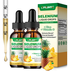 Flacon de sélénium liquide CFILIHTC 200mcg avec étiquette