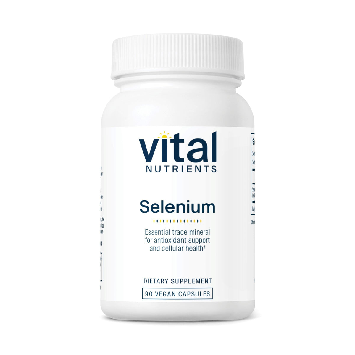 Flacon de Sélénium Vital Nutrients 90 capsules végétariennes