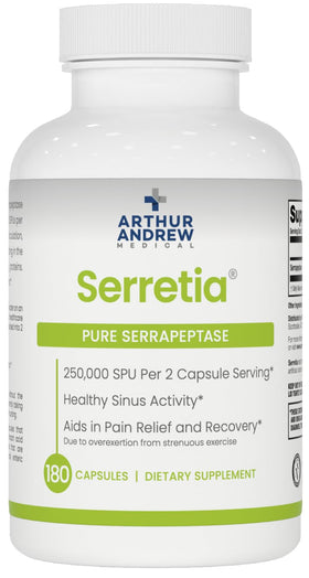 Flacon de Serretia d'Arthur Andrew Medical avec 180 capsules