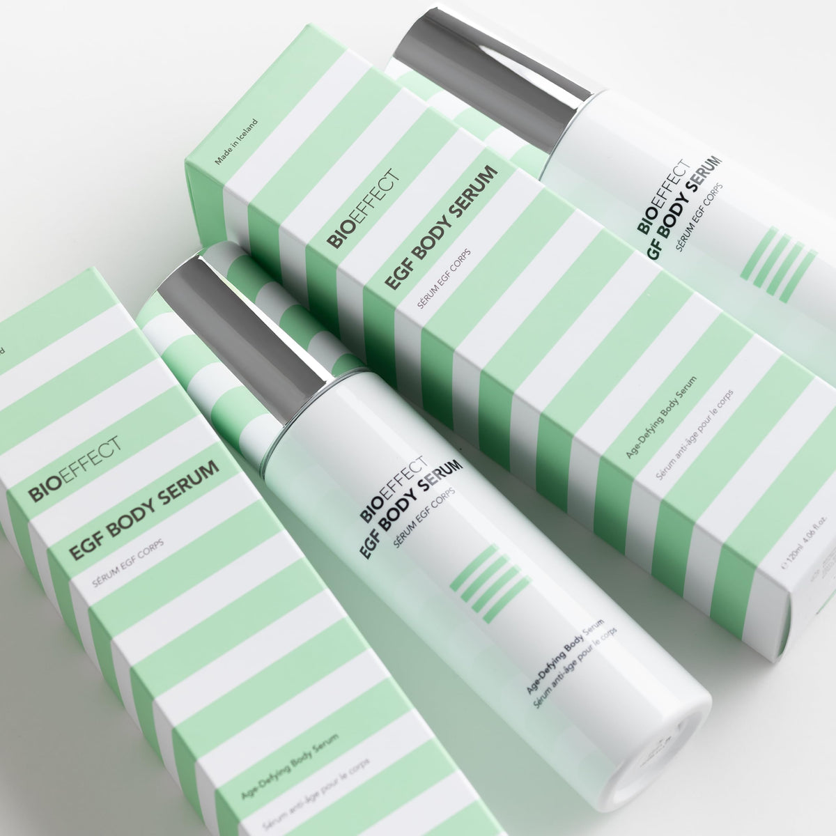 Flacon de sérum Bioeffect EGF posé sur une surface