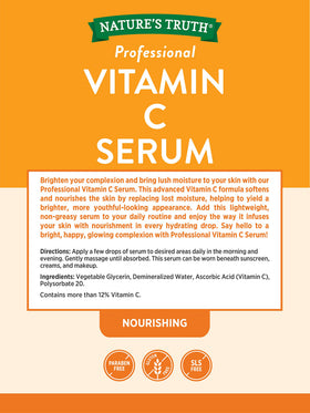Flacon de sérum de vitamine C Nature's Truth avec pipette