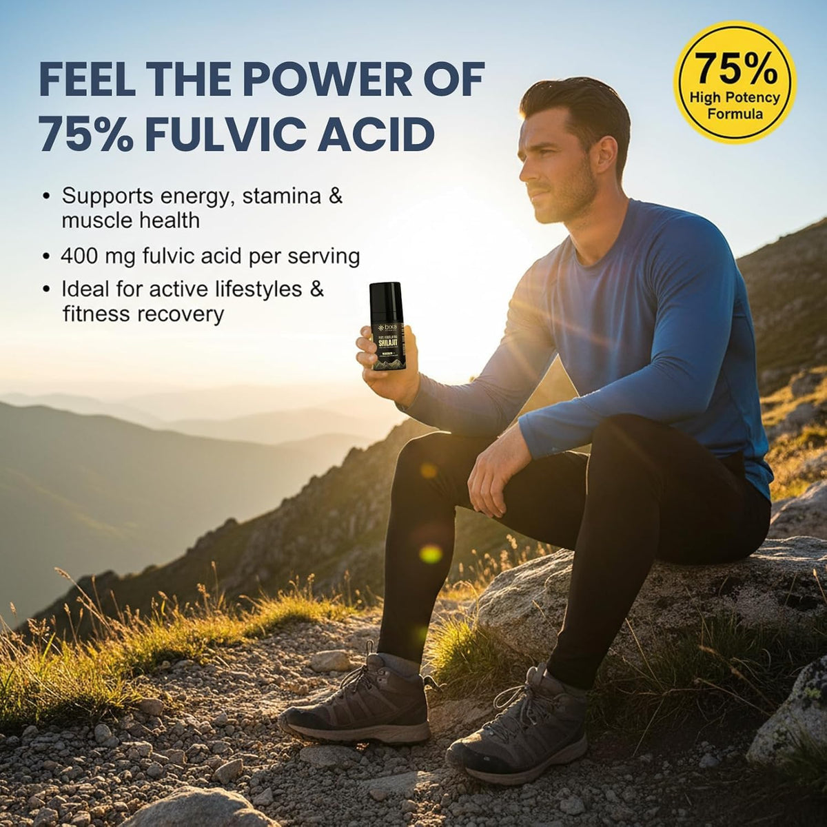 Flacon de Shilajit pour Hommes bixa BOTANICAL avec pompe
