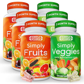 Flacon de Simply Nature's Pledge Complément Alimentaire Fruits & Légumes 540 Capsules vue de face