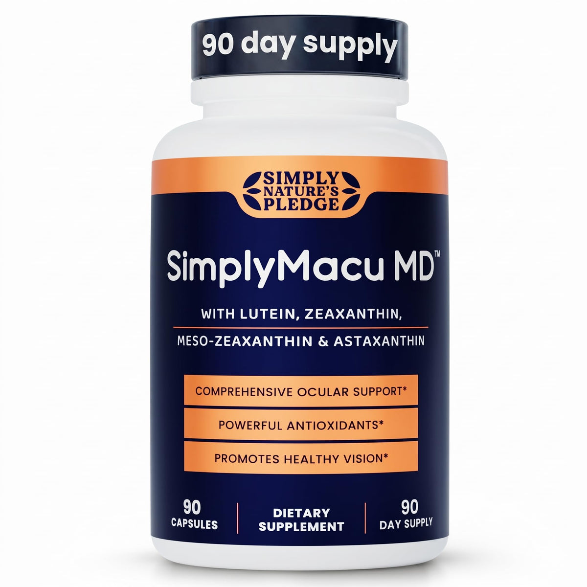 Flacon de Simply Nature's Pledge Macu MD 90 capsules vue avant