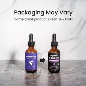 Flacon de sirop de sureau noir NutraChamps avec une cuillère doseuse