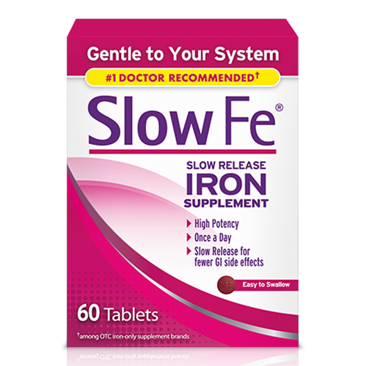 Flacon de Slow Fe 45mg Complément Alimentaire Fer 60 comprimés