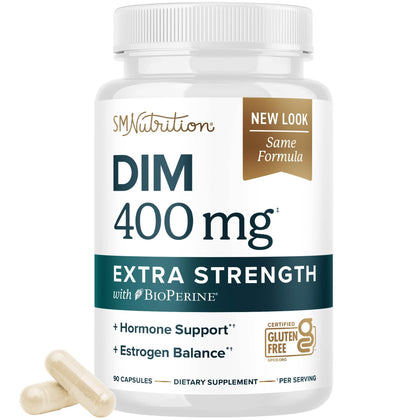 Flacon de SMNutrition DIM 400mg contenant 90 capsules