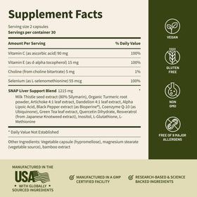 Flacon de Snap Supplements avec étiquette détaillée