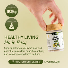 Flacon de Snap Supplements Chardon-Marie sur une table en bois