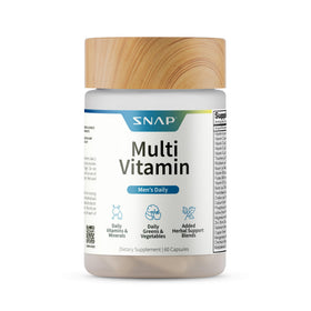 Flacon de Snap Supplements Multivitamines Quotidiennes pour Hommes 60 Capsules