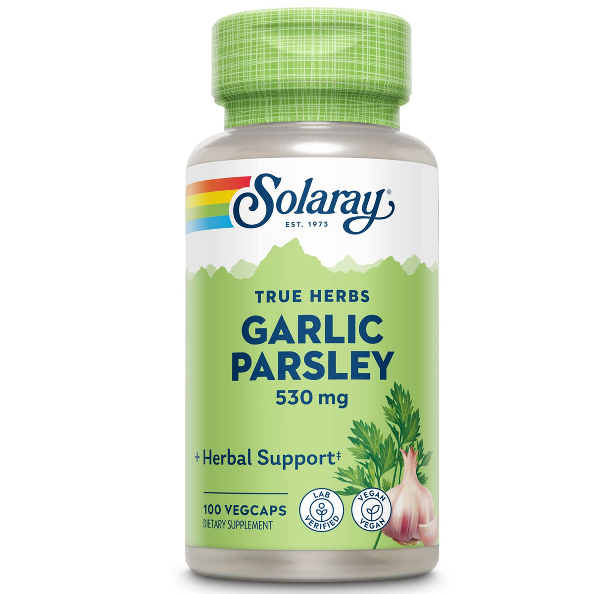 Flacon de SOLARAY Ail et Persil 100 capsules végétales