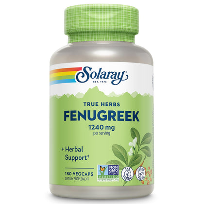 Flacon de SOLARAY Complément Alimentaire Graines de Fenugrec 1240 mg