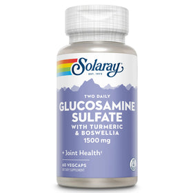 Flacon de SOLARAY Glucosamine Sulfate 1500 mg 60 VegCaps vue avant