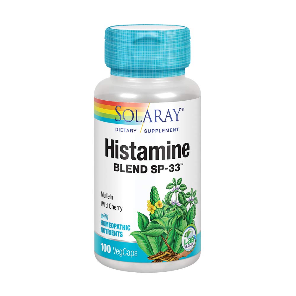 Flacon de SOLARAY Histamine Blend SP-33 avec 100 capsules végétales
