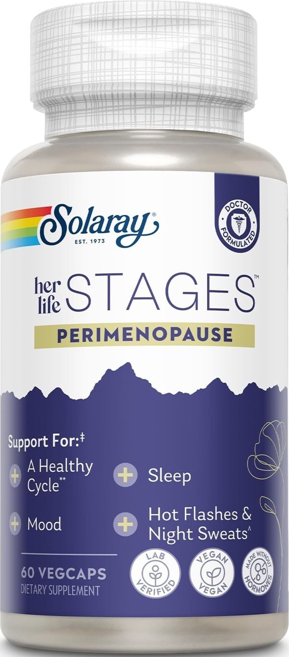 Flacon de SOLARAY Perimenopause 60 VegCaps vue avant