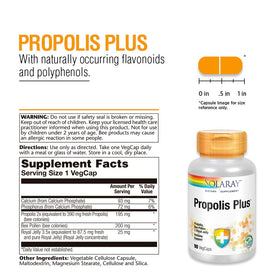 Flacon de SOLARAY Propolis Plus avec capsules végétales