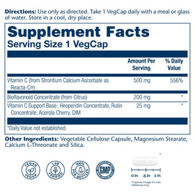 Flacon de SOLARAY Reacta-C 500mg avec étiquette