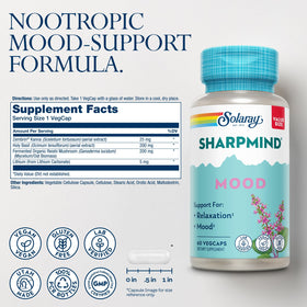 Flacon de SOLARAY SharpMind avec 60 capsules VegCaps