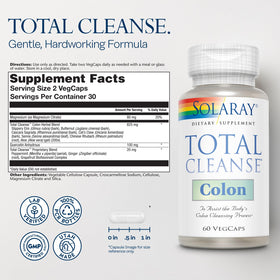 Flacon de SOLARAY Total Cleanse avec 60 VegCaps