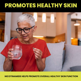 Flacon de SOLDEREM Nicotinamide B3 et D3 sur une surface en bois