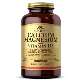 Flacon de Solgar Calcium Magnésium avec Vitamine D3 300 comprimés