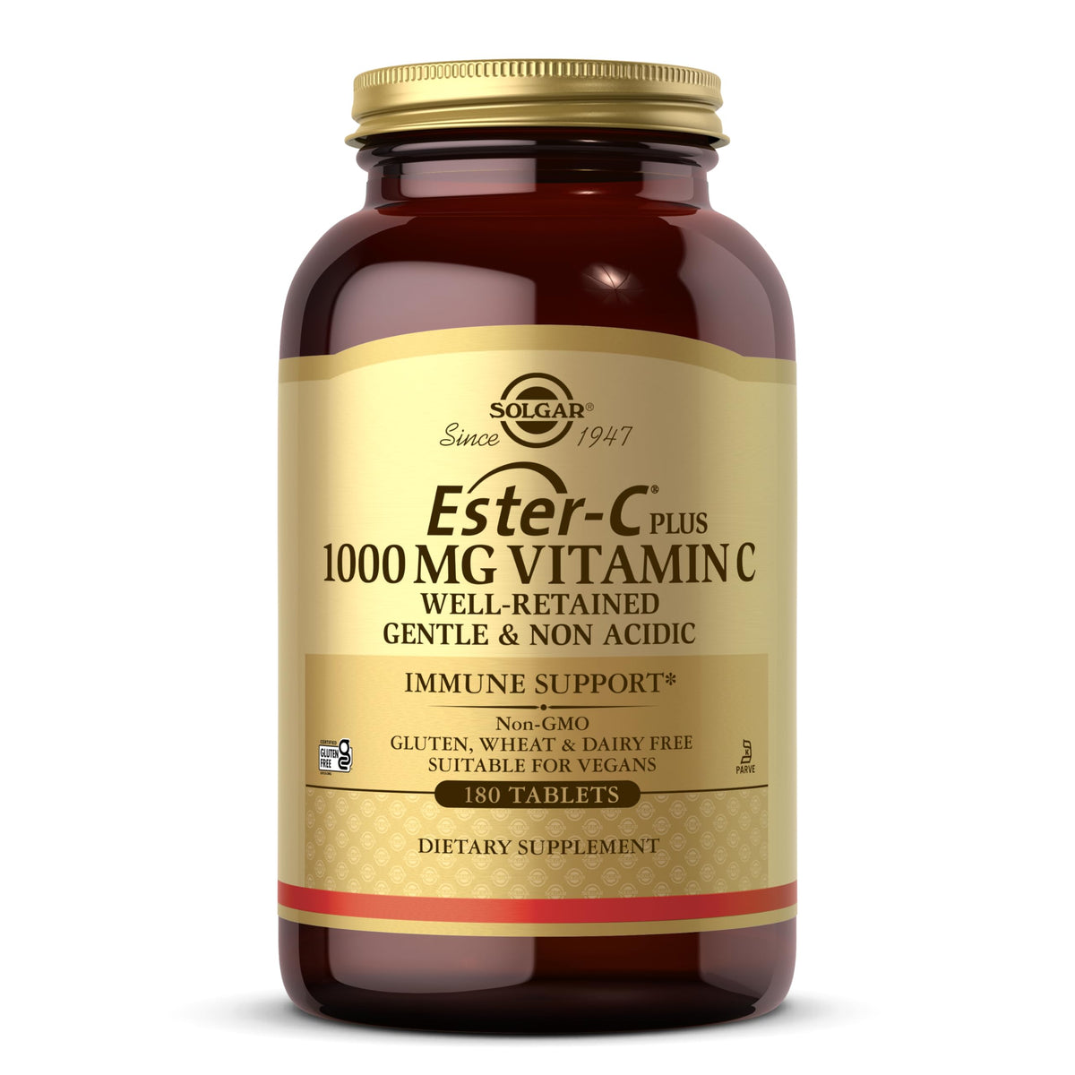 Flacon de Solgar Ester-C Plus 1000 mg Vitamine C - 60 capsules