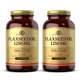 Flacon de Solgar Huile de Graines de Lin 1250mg 100 gélules molles