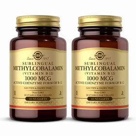 Flacon de Solgar Methylcobalamin 1000 mcg 60 nuggets vue de face