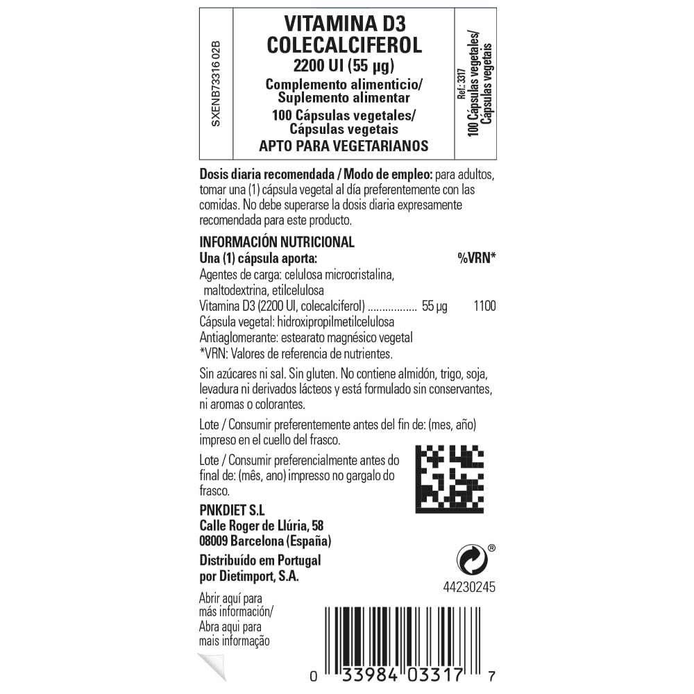 Flacon de Solgar Vitamine D3 avec étiquette visible