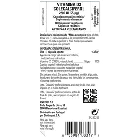 Flacon de Solgar Vitamine D3 avec étiquette visible