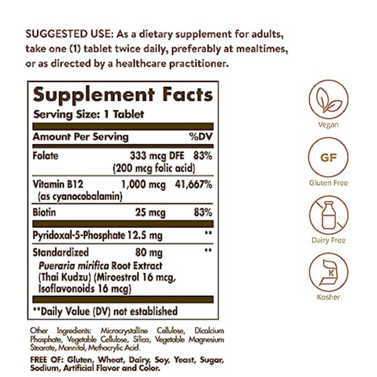 Flacon de Solgar Women's Balancing Formula avec étiquette