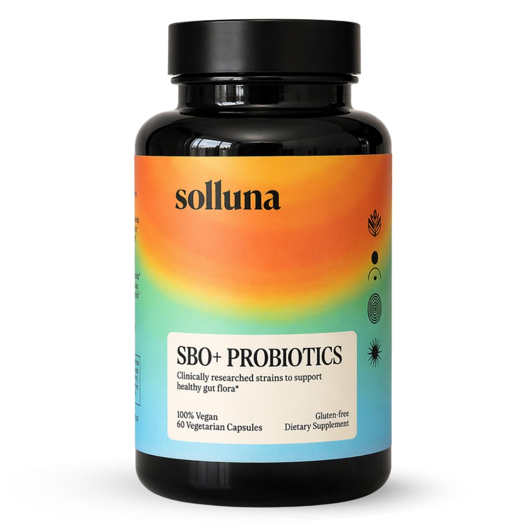 Flacon de Solluna Probiotiques SBO 60 capsules vue de face