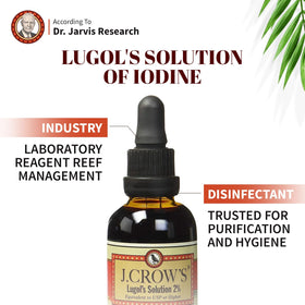 Flacon de Solution de Lugol 2% avec étiquette visible
