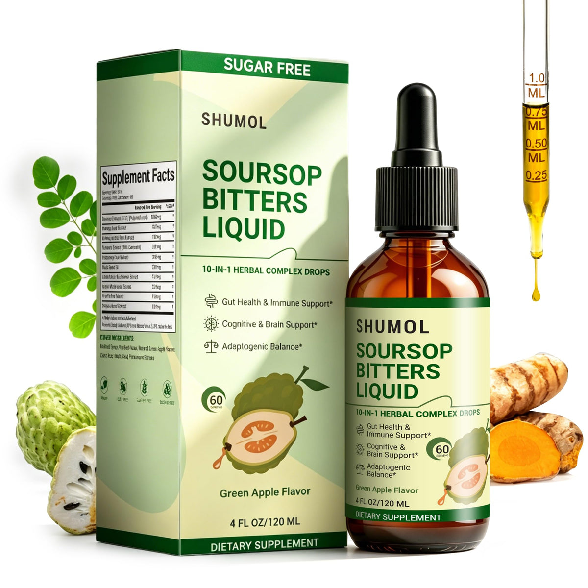 Flacon de Soursop Bitters de Shumol 120 ml vue de face