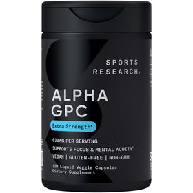 Flacon de Sports Research Alpha GPC 630mg 120 capsules liquides