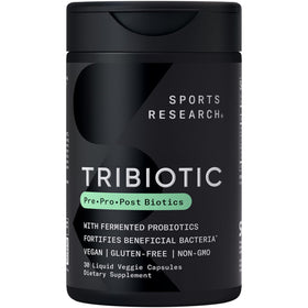Flacon de Sports Research Tribiotic 3-en-1 30 gélules liquides