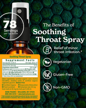 Flacon de Spray Apaisant Herb Pharm avec étiquette visible