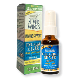 Flacon de spray colloïdal d'argent Natural Path Silver Wings 150ppm 30ml