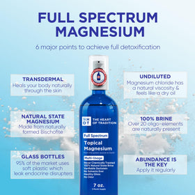Flacon de spray d'huile de magnésium avec bouchon ouvert
